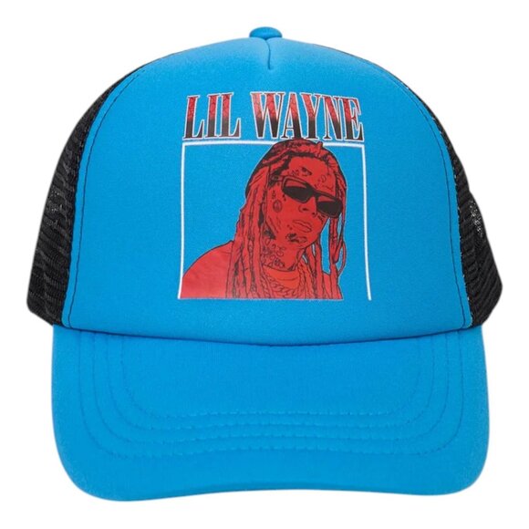 Lil Wayne Box Logo Retro Adjustable Snapback Trucker Hat Cap Rap Hop Hop - OSFM - Picture 2 of 3